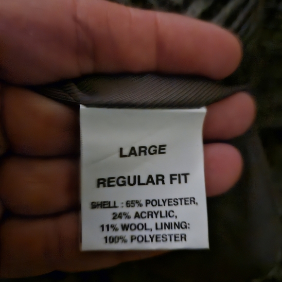 Stafford Mens New  Grey Black Plaid  Wool Blend Overcoat - Picture 8 of 10